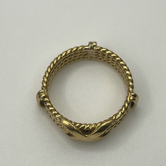 Tiffany & Co. 18K Yellow Gold Schlumberger X Rope Ring - Picture 9 of 9